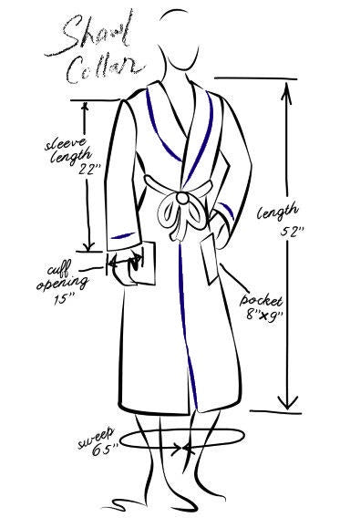 Checkered Shawl Collar Bathrobe